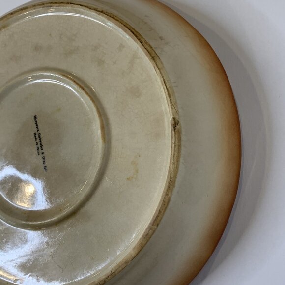 Apple Pie Recipe Ceramic Pie Dish 10” Beige & Orange Microwave Dishwasher Safe - Picture 7 of 9